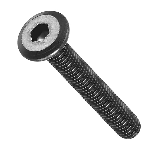 METALLIXITY Flat Head Hex Socket Cap Screws Bolts(M6-1x40) 25Pcs, Steel Hex Socket Furniture Bolts Screws - for Furniture Woodworking Project, Black