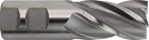 CME 3 pcs M42 Cobalt End Mills, Square Nose, Bright (Uncoated) Finish, 1 1/4" Mill Diameter, 2" Length of Cut, 4 9/16" Overall Length, 4 Flute, Center Cutting