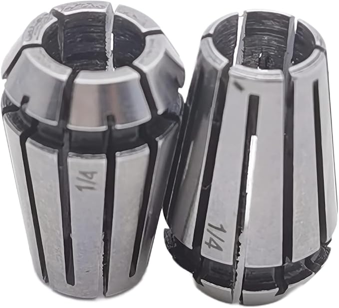 2pcs ER11 1/4" Spring Collet Precision Mill Chuck Collet CNC Engraving Machine & Router Milling Lathe Tool Holder (2pcs er11 1/4)