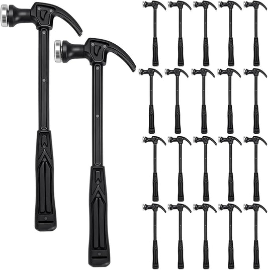 40Pcs Small Household Hammer, 7.3 Inch Mini Plastic Claw Hammer Small Household Tool Black Mini Rubber Mallet With Claw for Craft DIY Woodworking Nail Puncher Emergency Escape
