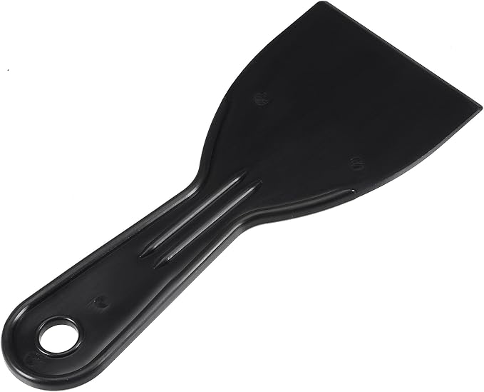 uxcell Putty Scraper 3" ABS Plastic Spatula Drywall Patch Repair Spreader Wall Covering Smoother Black 2Pcs