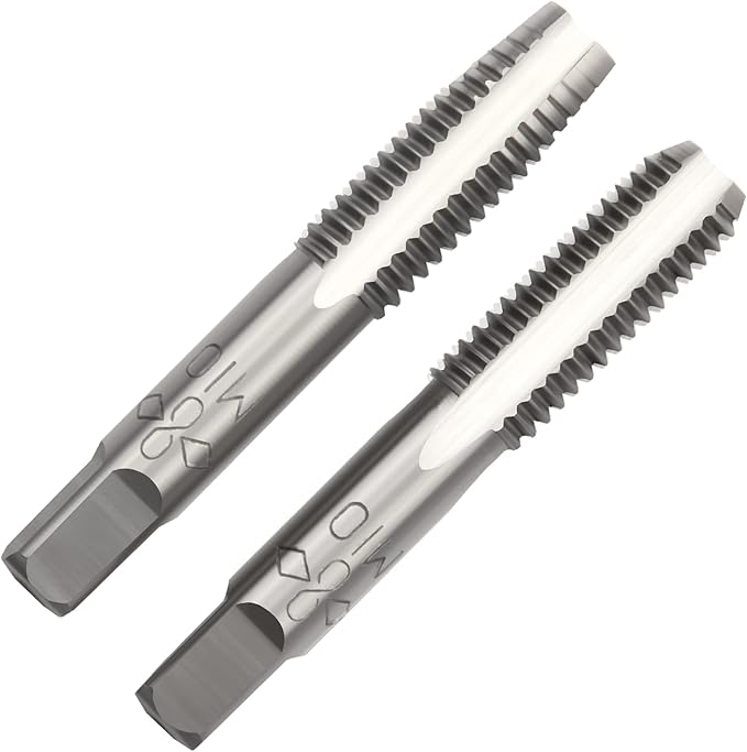 Aceteel M10 X 1.5 Metric Hand Tap, Right Hand M10 X 1.5mm Threading Hand Tap 1Pair