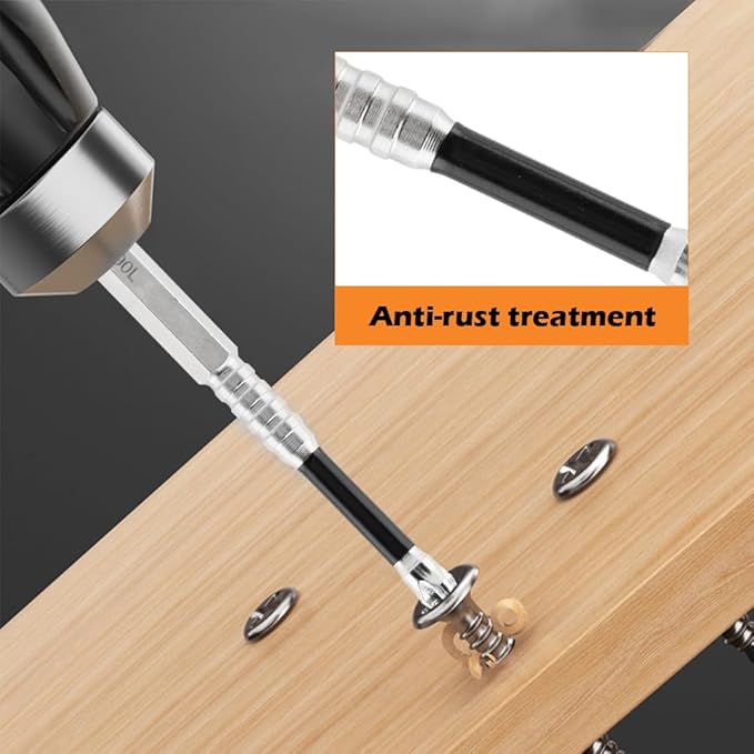 Upgrade High Magnetic Screwdriver Drill Bit Set, 2 Set Impact Resistant Non Slip Magnetic Durability Anti-Shock Impact Driver Bit Set - 25 50 65 70 75 90 100 120 150mm