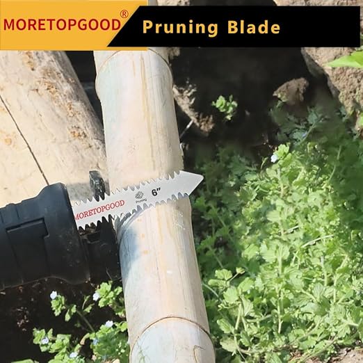 Double-Sided Reciprocating Saw Blade,6 Inch Wood Pruning Japanese Teeth Saw Blades for Cutting Bamboo/Tree Branches/Limb/Roots/Shrubs/Brush/Stumps (5TPI/5 Pack)