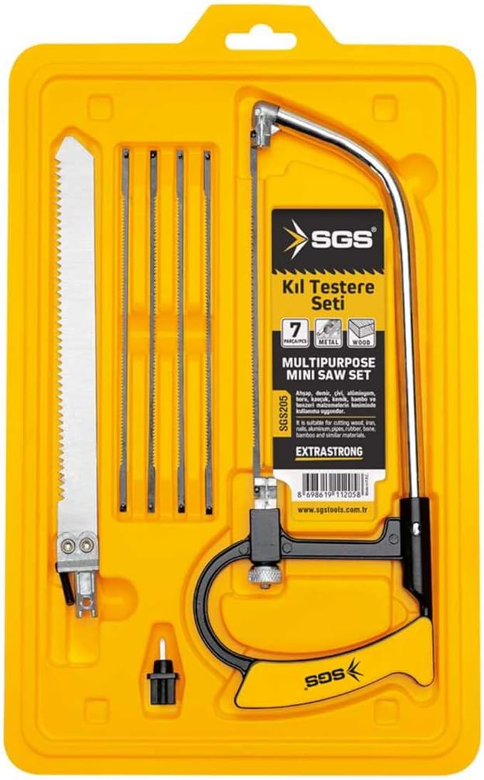 Power Path 7-Piece Multipurpose Mini Set ??Precision Hand Saw Kit with Blades for Wood, Metal, and Plastic Cutting ??Compact Hobby & DIY Coping Saw Tool Set