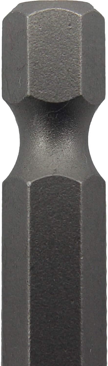 T10 x 6" Color-Coded Torx/Star Driver Bit with Quick-Change Shank - Extended Reach for T-10 Screws and Fasteners, 50-Pack