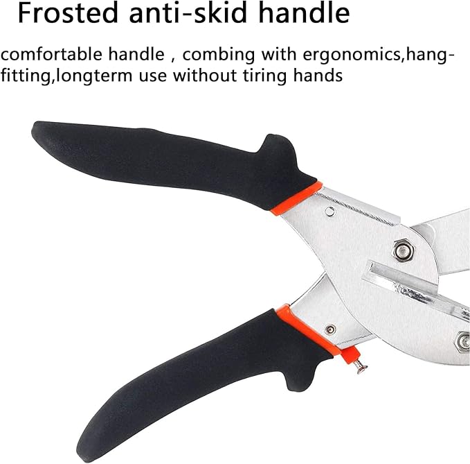 Trim Miter Shears ??45째-135째 Adjustable Cutter for Wood Molding, Quarter Round, Shoe Trim, PVC, Rubber, Craft Sticks, Decorative Edges