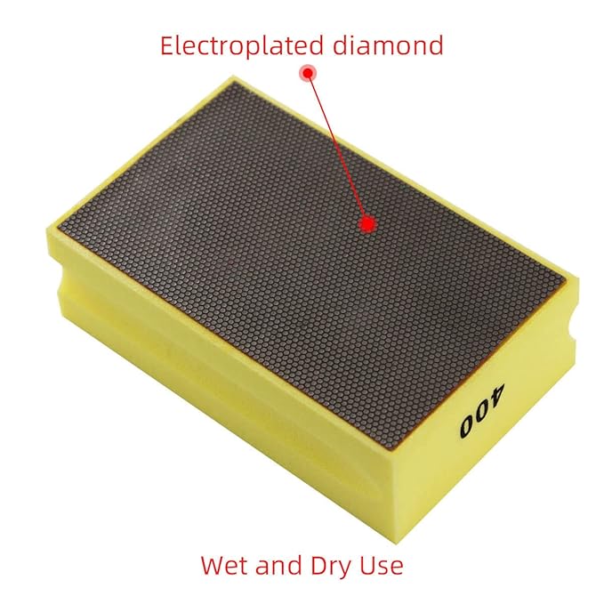 Electroplated Diamond Hand Polishing Pads 60-400 Grit Sanding Tile Stone Marble Concrete Wet Dry징짯 (Grit-400#)