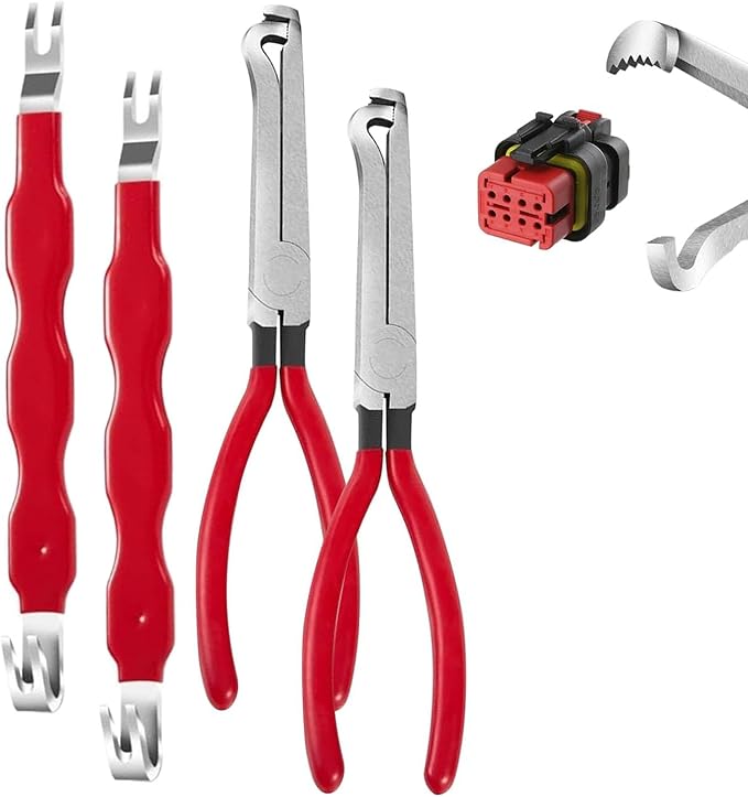 2026 New Electrical Disconnect Pliers, Upgraded Durable Terminal Removal Tool for Automotive Wiring Repair, Multi-Purpose Electrical Connector Removal Pliers Tool for Technician (2 Sets)