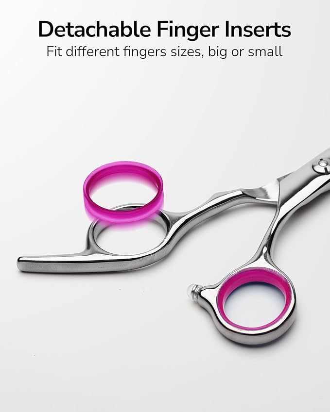 ULG Hair Thinning Scissors Professional Barber?셲 Texturizing Teeth Shears for Hairdressing, Salon and Home Use Thinning Shears for Hair Cutting, Made of Japanese Stainless Steel, 6.5 inch