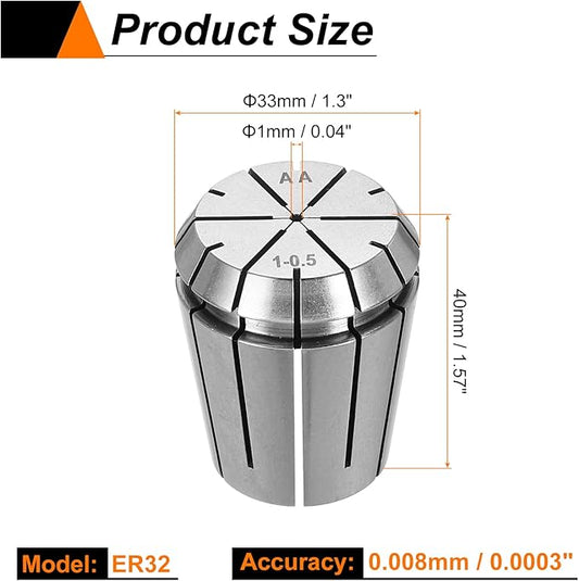 HARFINGTON Spring Collet Chuck ER32 1mm 65Mn Spring Steel Precision Router Collets for CNC Engraving Milling Lathe Tool