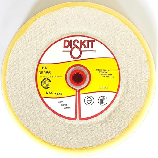 Sanding Pad 08056: Very Soft, 8", PSA, 0 Hole, Slant Profile, 5/8-11 Female
