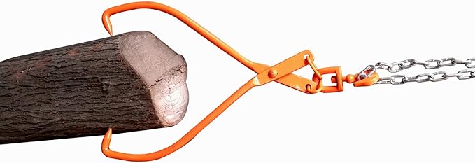 Skidding Tongs Log Lifting/Swivel Dragging Steel Tongs Log Lifting, Handling, Dragging & Carrying Tool / 32" Jaw Opening (32"-Swivel)