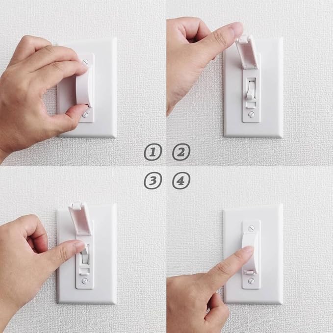 Wall Switch Guard, ILIVABLE Childproof Light Switch Plate Covers Protects Your Circuits from being Accidentally Turned On or Off by Children and Adults (White, 2 Pack)