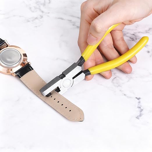 2PCS 2mm Leather Hole Punch Tool Watch Band Punches Plier, Hand Held Belt & Shoe Strap Puncher Tool, Handheld Wrist Belts Leather Hole Maker for DIY Craft & Fabric