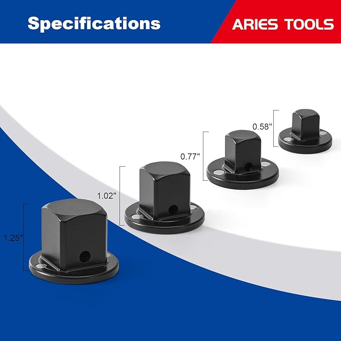 Socket Set Adapter,Low Profile Impact Socket Set Works with Impact Wrench竊똖orque Wrench竊똄lectric Ratchet竊똃esigned for Confined Space竊?/8" to 1/2", 1/4" to 3/8", 3/4" to 1", 1/2" to 3/4", 4PC