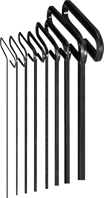 EKLIND 33198 Std Grip Hex T-Key allen wrench - 8pc set SAE Inch Sizes 3/32-1/4 9in series