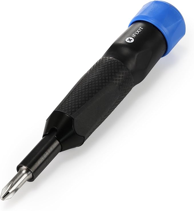 iFixit Narwhal Driver - 6-in-1 Screwdriver Phillips, Flathead, Nut Bits for Household DIY and Electronics Repair