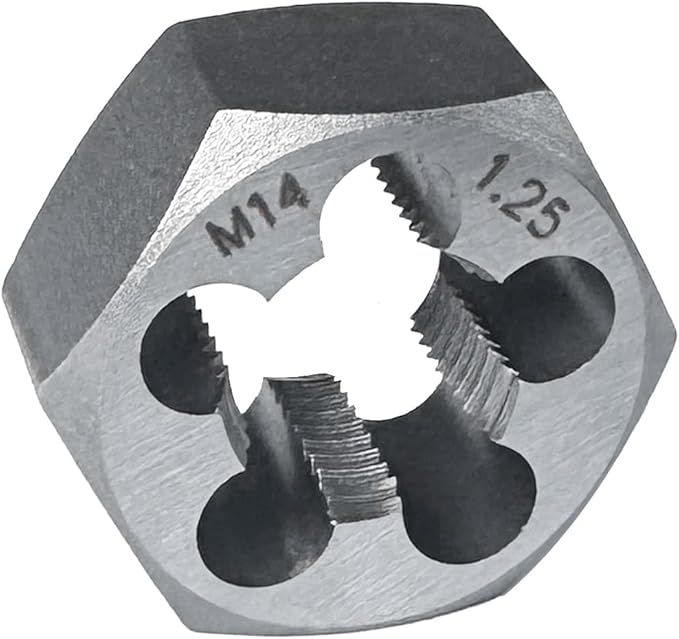 Yamesh M14 x 1.25 Hex Die Rethreading Die Thread Die Carton Steel For Right Hand