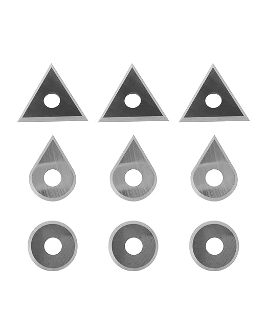 Carbide Paint Scraper Blades, 3Pcs Round, Triangular and Drop Shaped Tungsten Steel Blades, Fit for 1in Scraper, for Removing Paint, Glue and Grout