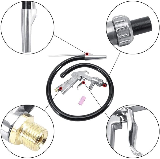 Sand Blaster Kit Blasting Sandblaster Siphon Feed Gun Nozzle Rust Remove Abrasive Sand Blasting for Sandblast Cabinets