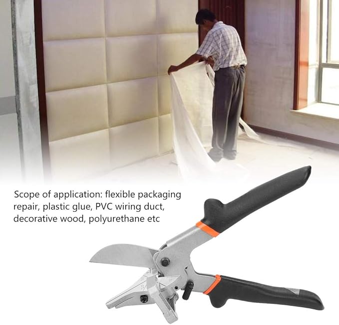 Angle Scissors Multi Angle Shear 0째-135째Adjustable Multi Purpose Cutter GT-W01 Trim Shear for Cutting Rubber Strip, Plastic Strip and Trunking