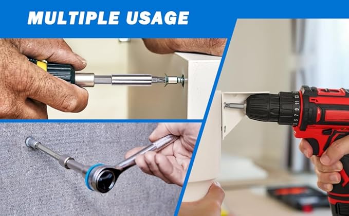 208-Piece Professional Screwdriver Bit Set, 1/4" Hex Shank Chrome Vanadium Steel Driver Bit Set, Includes Security Bits, Nut Driver and Bit Holder