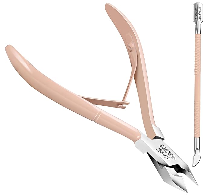 Professional Cuticle Cutter & Pusher Trimmer Manicure Tools with Double Spring ??Perfect Nail Care Tool for Manicure & Pedicure Beauty at Home/Spa/Saloon