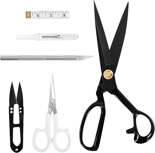 Professional Tailor Scissors 8 Inch - Fabric Scissors Heavy Duty, Sharp Sewing Shears for Cutting Fabric, Leather, Home, Office, Artists, Dressmakers