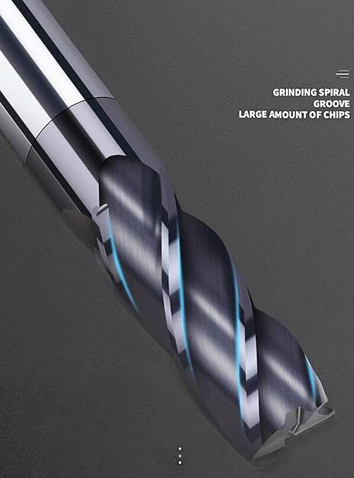 5PCS 5/16" Carbide Square End Mill Bits Set, Milling Bits Cutter 5/16 Carbide End Mills for Alloy Steels/Hardened Steels, HRC 45 Deg Single End 4 Flute AlTiN Coating