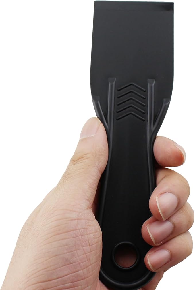 TAODAN 8PCS 2 Inch Black Plastic Putty Knife Wall Scraping Tool Accessory Scraper Utensil Suitable for Patching Joint Filling Plastering Repair Coating Applications