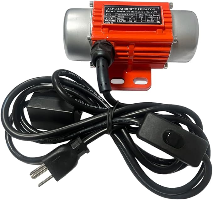 Concrete Vibrator Vibration Motor Single Phase AC 110V 3600RPM Vibrating Motor With Power Plug for Shaker Table (30 Watts)