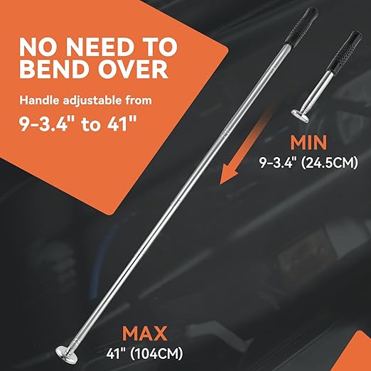 Telescoping Magnetic Pickup Tool with 50lb Pull Force, Magnet Stick Extendable up to 41in, Telescopic Magnetic Pick-Up Tool with Parts Tray