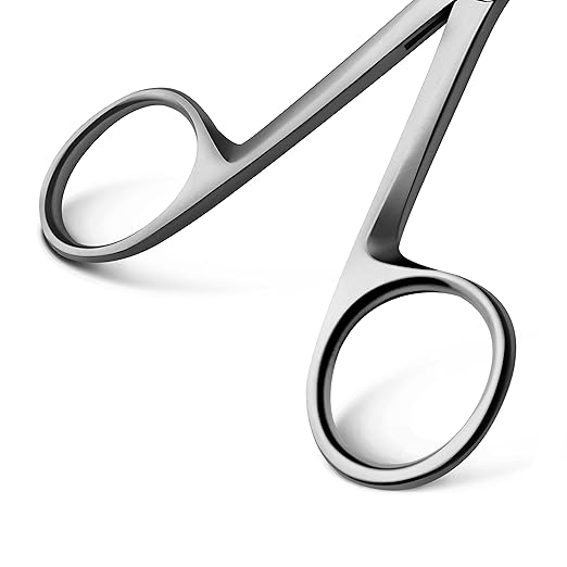 Precise ENT Procedures with Alligator Ear Forceps - Curved Jaw Design, Non-Slip Grip Handle, Fine-Tip, Reusable and Easy to Clean - 6.5 Inches