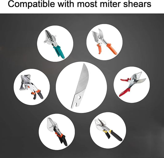 Miter Shears Replacement Blade,Shears Cutter Scissors Snips Blades,Multi-Angle Angular Cutting Molding Crafting SK5 Steel Spare Blade for Quarter Round Cutting Tool