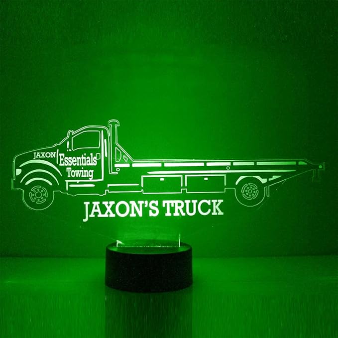 Transportation Custom LED Sign Night Light Lamp with Remote, Light Up Display with Personalized Name or Image, Customized and Made in The USA, Clear Acrylic Design Home Decor with 16 Colors, 4 Modes