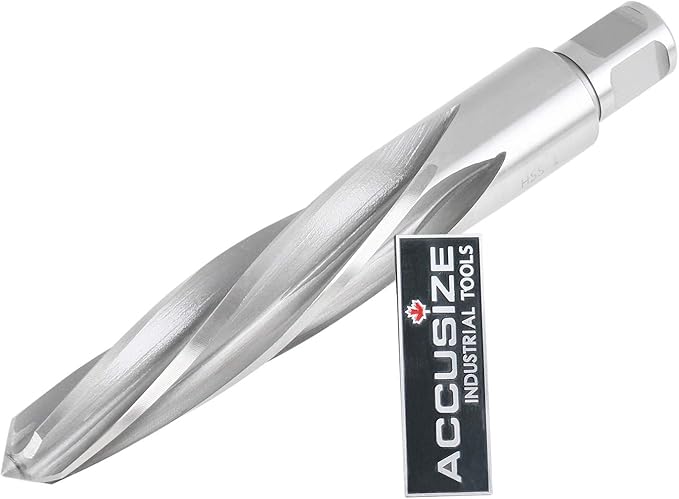 Accusize Industrial Tools 1 in. H.S.S. Aligning Reamers with 3/4 inch Weldon Shank, Spiral Flute, 0521-0001