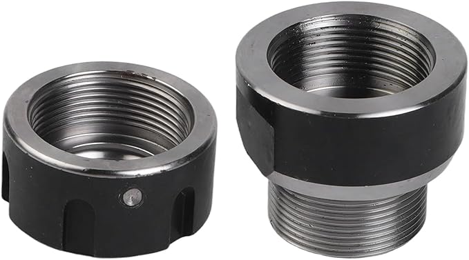 Spindle Extension Rod Thread Adapter ER11 ER16 ER20 ER25 ER32 Collet Chuck with Nut Compatible with CNC Motor Rotor for Industrial Engraving and Milling Machine Use(ER25-ER25 With Nut)