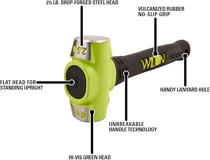 Wilton B.A.S.H 12" Sledge Hammer, 2.5 Lb Head (20212)