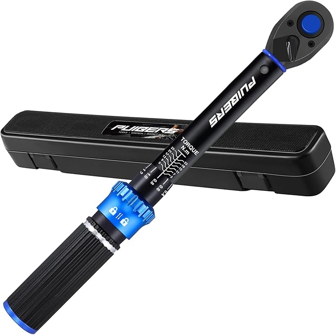 1/4 Inch Pound Torque Wrench, Bike Torque Wrench 1/4 3-25 NM/22.6-221.3 IN.LB竊똃ual-Direction Adjustable 72 Tooth Drive Small Newton Meter Wrenches for Bike, Motorcycle and Car Repair