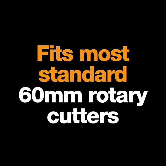 Fiskars 60mm Titanium Rotary Blades (2 Pack) - Rotary Cutter Blade Replacement - Crafts, Sewing, and Quilting Projects - Silver