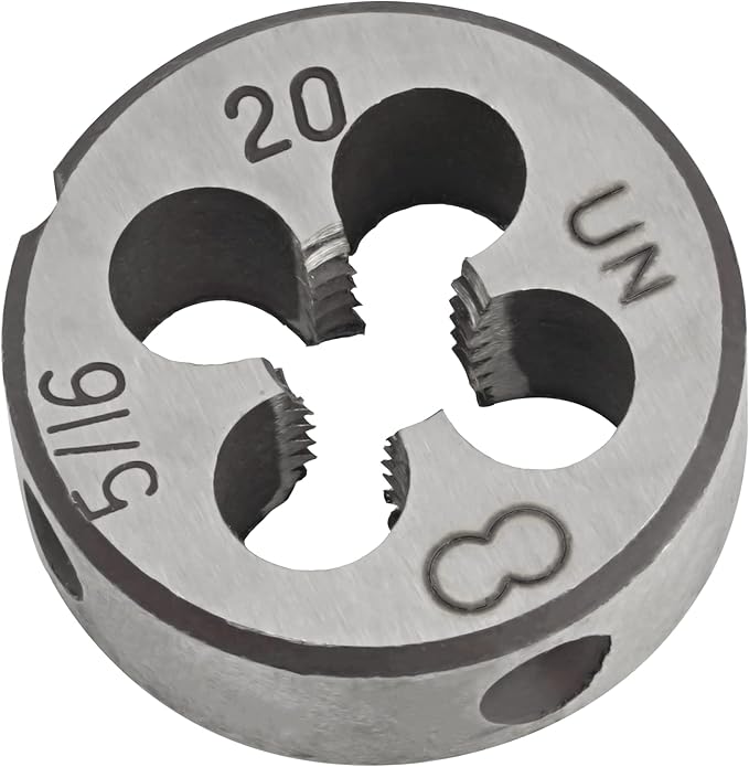 Aceteel 5/16"-20 UN HSS Tap And Die Set, 5/16 x 20 UN Machine Thread Tap And UNS Round Thread Die Right Hand