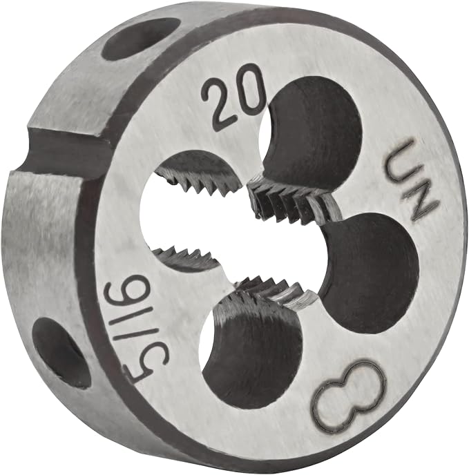 Aceteel 5/16"-20 UN HSS Tap And Die Set, 5/16 x 20 UN Machine Thread Tap And UNS Round Thread Die Right Hand