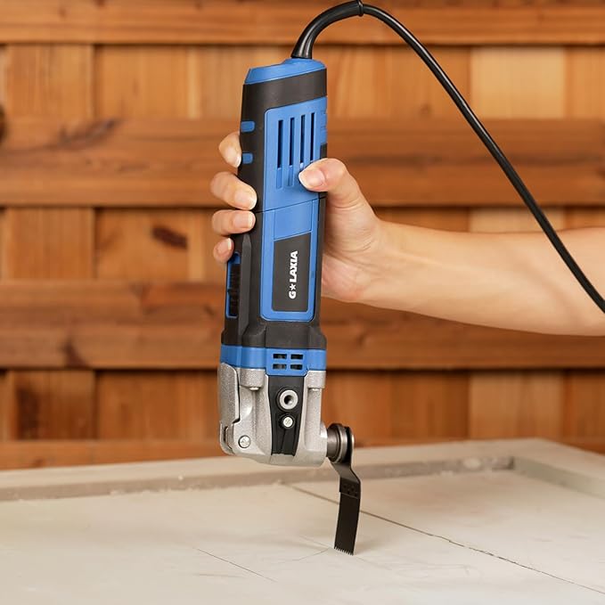Oscillating Tool, 3.5A Oscillating Multi Tool with with Quick Clamp System Change, 4째 Oscillation Angle, 31 Piece Accessories Scraping, Grinding, Sanding, Cutting