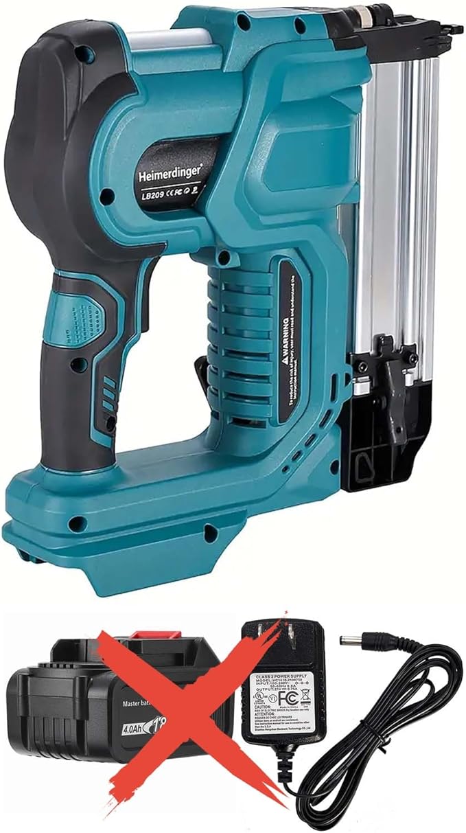 Cordless 2 Inch Brad Nailer Compatible with Makita 18V Battery,2-in-1 18GA Nail Gun Staple Gun with 1000pcs Nails for Woodworking,Upholstery