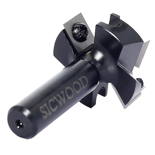 Slab Flattening Router Bit - 1/2 Shank, 1-1/2' Cutting Dia, 2+2 Knife Design, Mini CNC Spoilboard Surfacing Bit, Perfect for Planing&Rabbeting, Flycutter, Slab Leveler