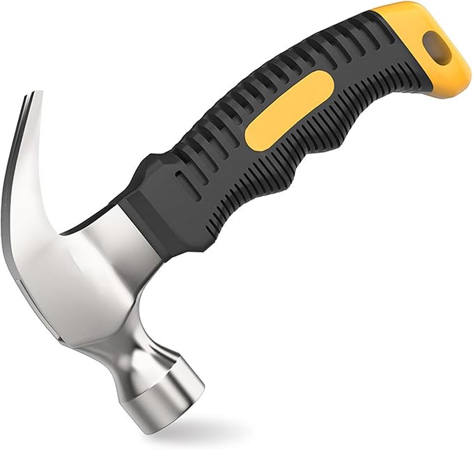 Small Claw Hammer, Kid Hammer,Mini Steel Head Small hammer Wood Hammer Solid wood handle claw hammer for House & DIY (black)