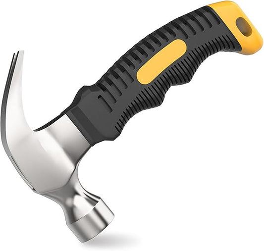 Small Claw Hammer, Kid Hammer,Mini Steel Head Small hammer Wood Hammer Solid wood handle claw hammer for House & DIY (black)