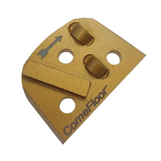 Diamond Grinding Disc for Concrete Thick Epoxy Coating Removal, Half Round PCD*2 w Carbide Cutter for Lavina and Edco Magnatrap Grinders, Set of 3, Counter-Clockwise