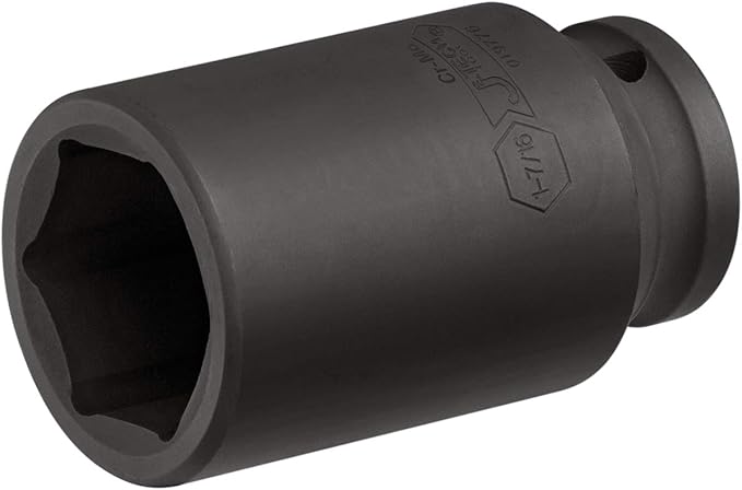 Jetech 3/4 Inch Drive 1-7/16 Inch Deep Impact Socket, Made with Heat-Treated Chrome Molybdenum Alloy Steel, 6-Point Design, SAE